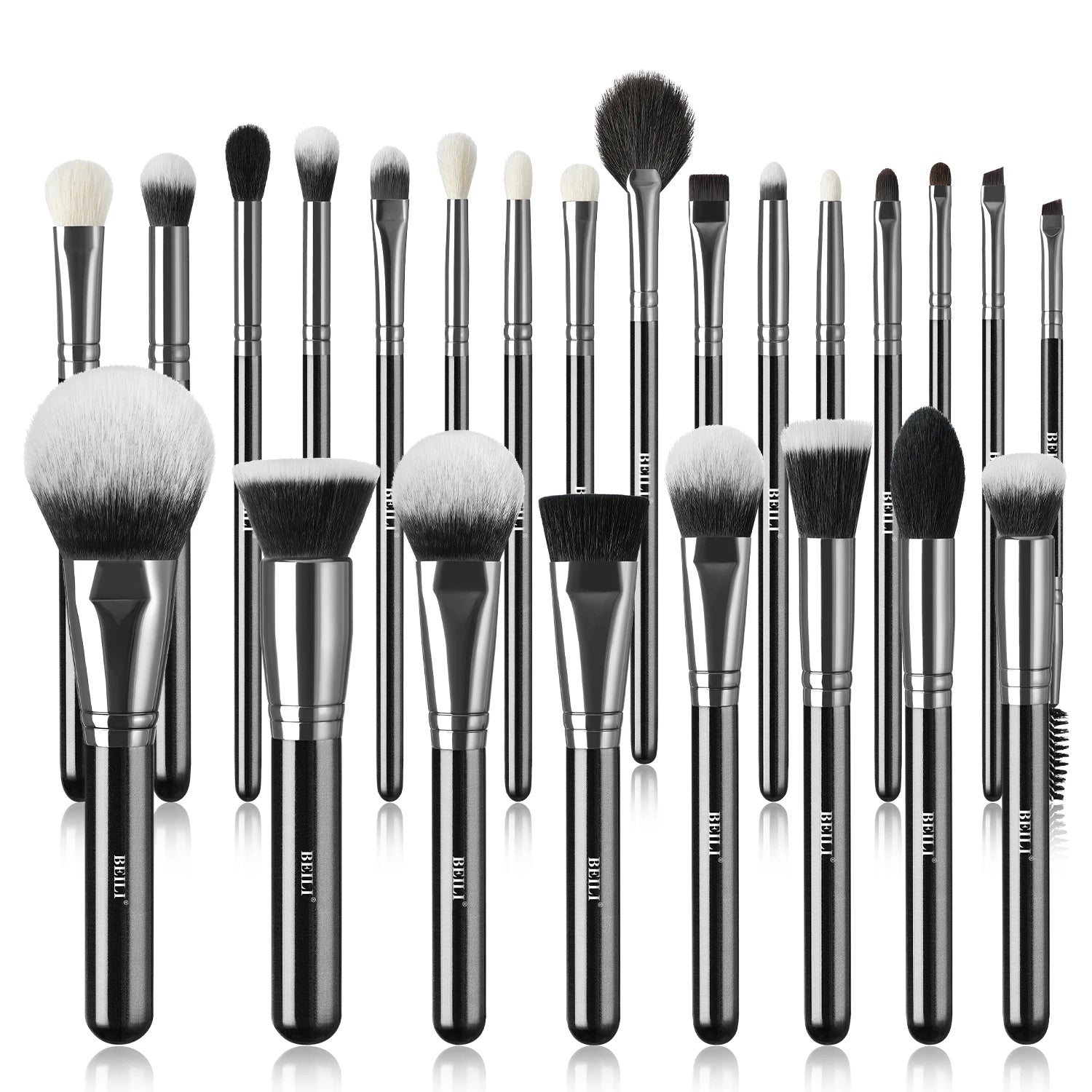 Luxury Black Wood Handle Makeup Brushes Natural Goat Hair Hight Quality Powder Eyeshadow CosmeticTools Makeup Brush Set