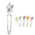 WELAND Silver Gold Rose Gold Rainbow Stainless Steel Star Shape Tea Infuser with Snap Handle Grip Spoon for Loose Leaf Tea