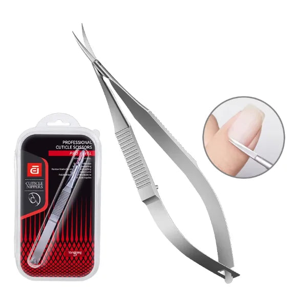 Professional Super Sharp Stainless Steel Micro Scissors for Nail Cuticle Curved Russian Manicure Tool for Beauty Nail Clipper