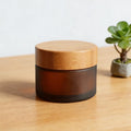 Top-Selling Frosted Glass Jar with Natural Bamboo Lid for Cosmetics - Eco-Conscious Packaging for Creams and Lotions