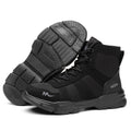 DianSen 211 Unisex Steel Toe Slip Resistant Oil Acid Resistant Flying-Woven Upper Rubber Outsole Safety Boots for Mining