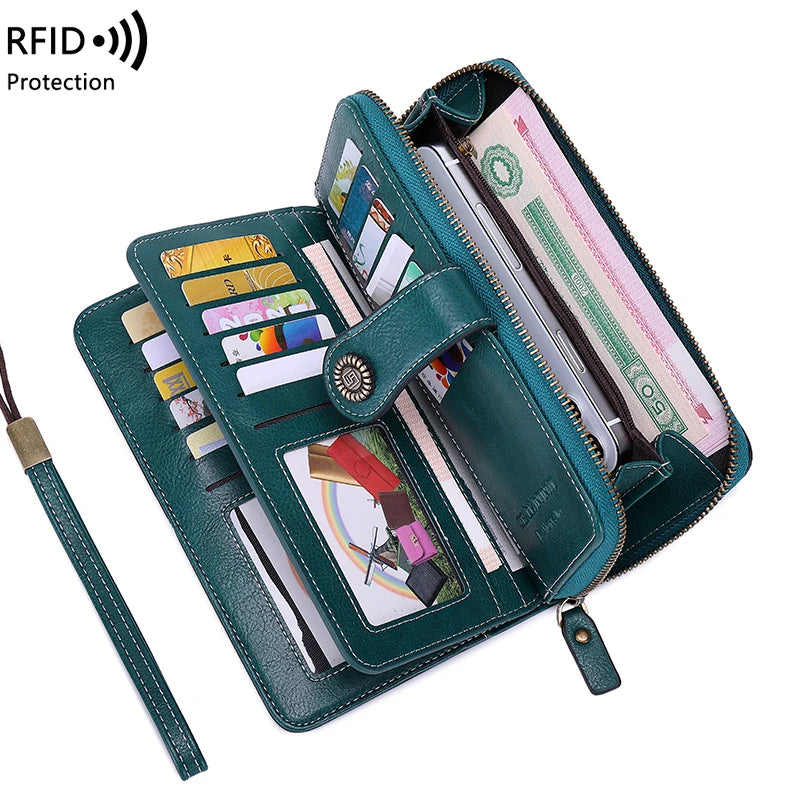 MIYIN Hollow out multifunctional ladies wallet long zipper Super multi card holder PU leather large capacity rfid wallet woman
