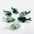 Wholesale Natural Crystal Gemstone Carving Animal Moss Agate Dolphin for Decoration