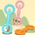 Pull Ring Dog Chew Toy Interactive Pet Toy for Small Medium Dogs Teething Boredom Buster TPR Chewing Dog Toys