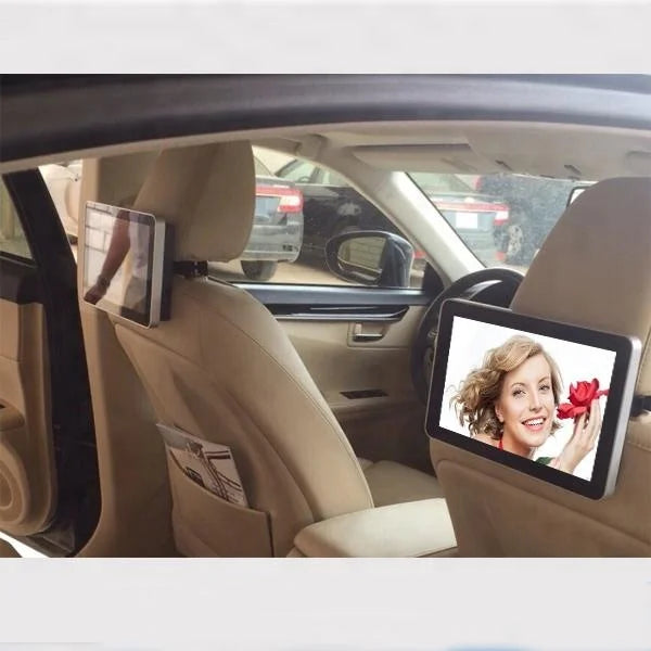 10 Inch Light Weight Taxi Headrest Android Media Player WIFI 4G Digital Signage Car Back Seat Advertising Screen with Cloud CMS