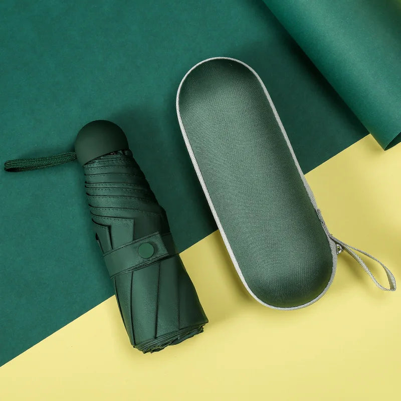 Small Capsule Mini Pocket Umbrella Rain 5 Fold Advertising Umbrella with logo