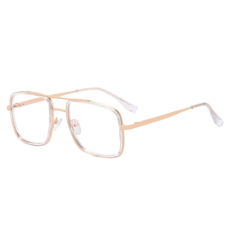 2025 New  Fashion Anti-blue Glasses Square TR90  Glasses Frame  Women High Quality Eyeglasses Frames Two Tone Brown Frames 95833