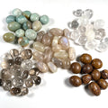 Wholesale Polished Gemstone Smoky Quartz clear Quartz Moonstone Natural Different Material Tumble Stone for Fengshui Decoration