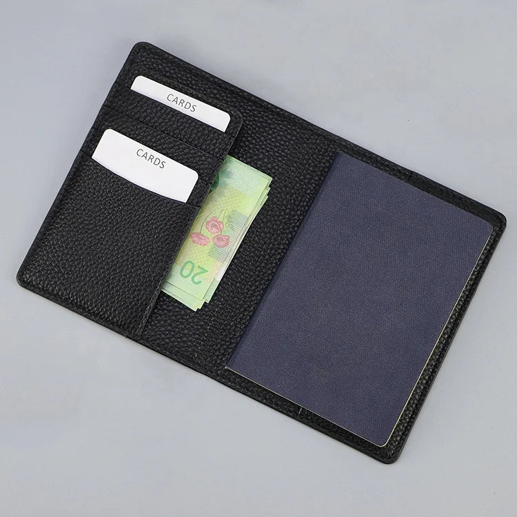 Eco Friendly Passport Cover Custom Logo Travel Wallet Titular Del Pasaporte Wholesale PU Leather Passport Holder