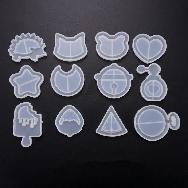 C-0073 DIY UV Resin Kawaii Shaker Mould Animal Mould Silicone Shaker Mold