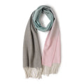Runyang Winter and Autumn Double Colored 100% Cashmere Scarf Factory Wholesale Woven Gradient Luxury Cashmere Mufflers