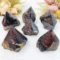 Natural Hand Made Crystal Meditation Wand Garnet Raw Stone Point for Decoration