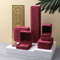 Ring Gift Box Wholesale Velvet Gift Custom Printed Romantic Jewelry Box Jewelry Packaging Velvet Custom Packaging for Jewelry
