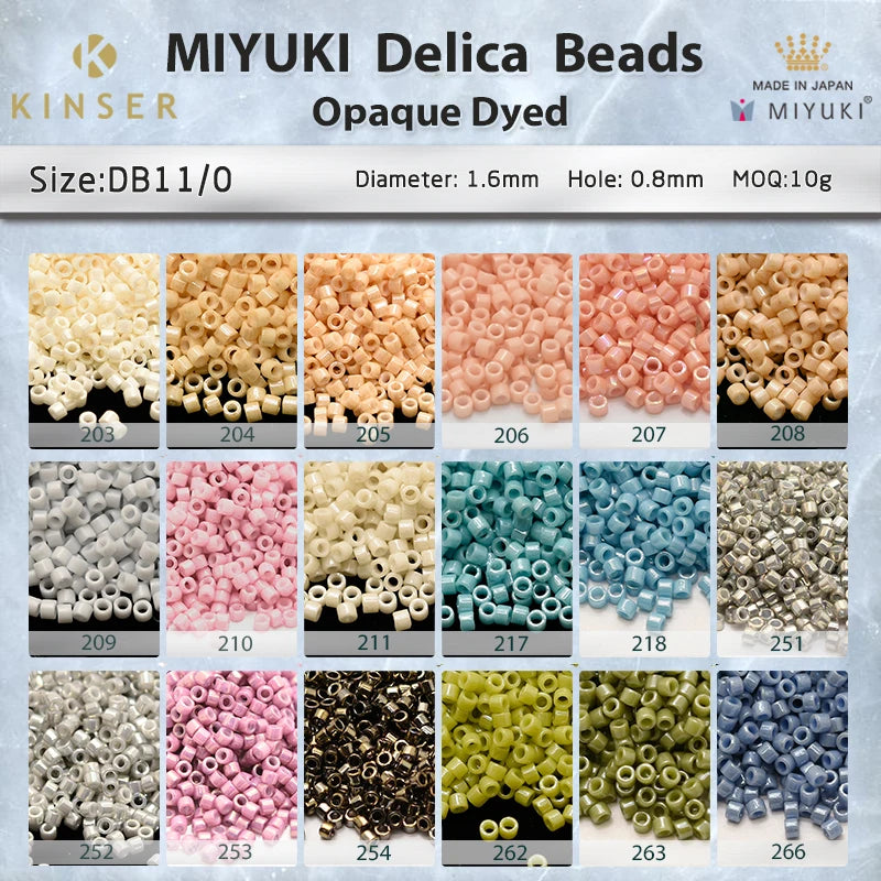 Miyuki Delica Beads 1.6 mm [23 Color  Opaque Dyed 2 ]10g Pack