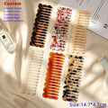 Anti Static Women Acetate Hair Combs Portable Leopard Marble Cushion Wide Tooth Comb Acetic Acid Comb Hair