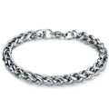 Newest Arrival Titanium Steel Keel Chain  Punk Silver Color Stainless Steel Basket Chain  for Men