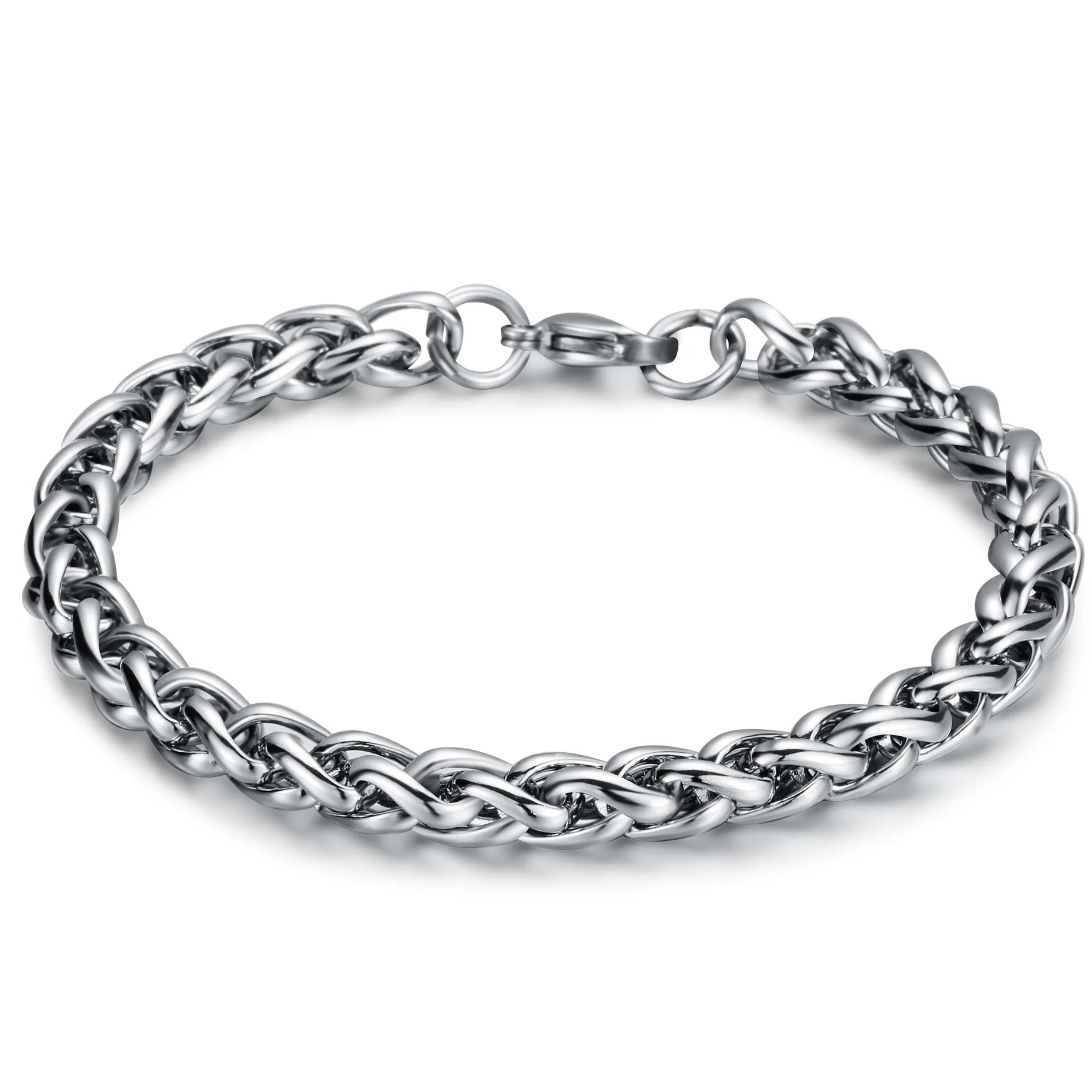 Newest Arrival Titanium Steel Keel Chain  Punk Silver Color Stainless Steel Basket Chain  for Men