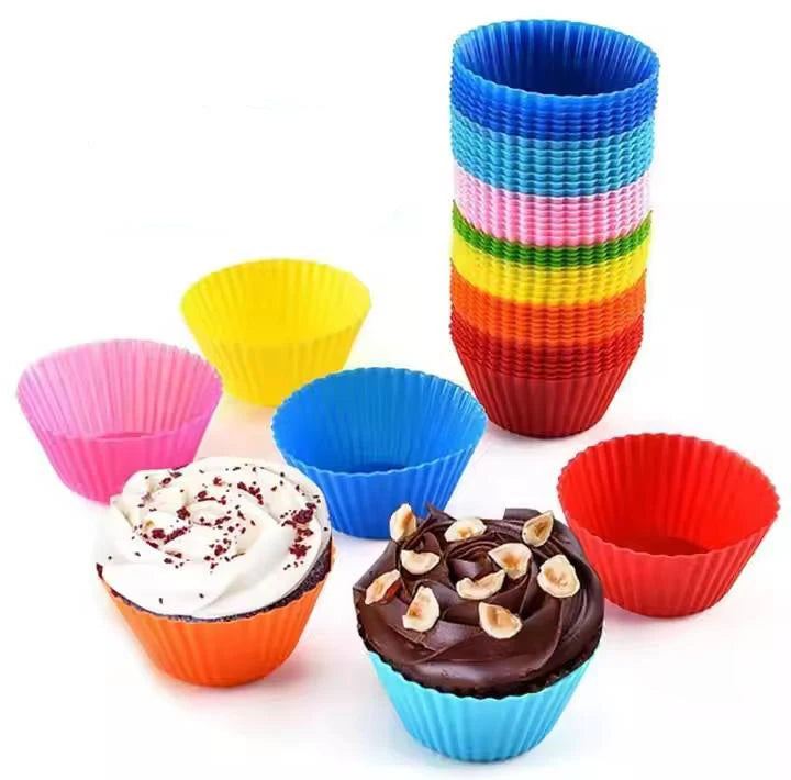 Custom Heat Resistant Silicone Muffin Cupcake Reusable Baking Cake Cup Mold
