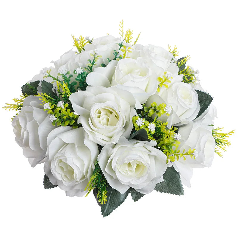 Wedding Aisle Table Rose Centerpiece Artificial Candelabra Floral Arrangement Best Selling Foam Flower Ball Bridal Decoration