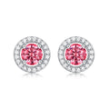 New Design Sterling Silver 925 Round Earrings/earings for Women Ruby Elegant Personality  Jewelry Stud Earrings