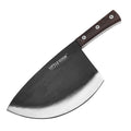 Little Cook 9.5 Inch Hand-forged Butcher Knife High Carbon Steel Blade Super Sharp Edge with No-slip Handle for Kitchen Cutting