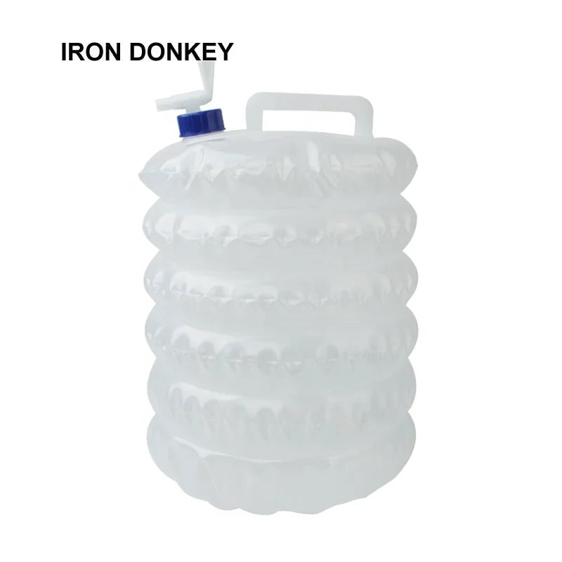 IRONDONKEY 10LOutdoor Retractable Bucket Drinking Water Container With Faucet Multifunctional Drinking Water Camping Accessories