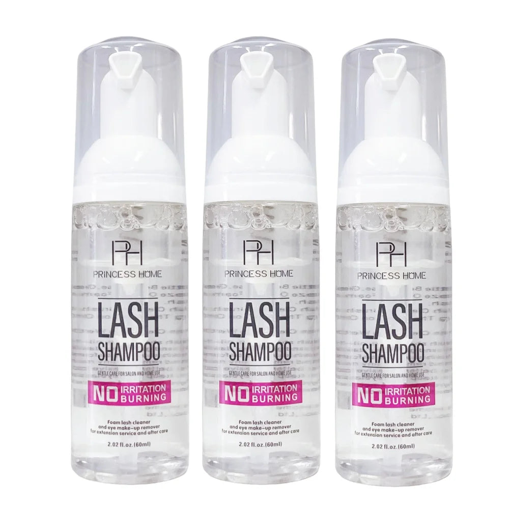 Private Label 60ml Strawberry Green Apple Fruit Scent Lash Extensions Cleanser Eyelash Extension Shampoo Lashes Foam