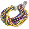 Popular Handmade Summer Hawaii Colorful Boho Shot Glass Bead Choker Necklace Women Friendship Gift Jewelry