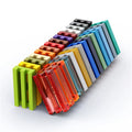 Bebricks Building Parts Series 2412 Tile Modified 1X2 Grille With Bottom Bricks Part for Kids DIY Creative Idea