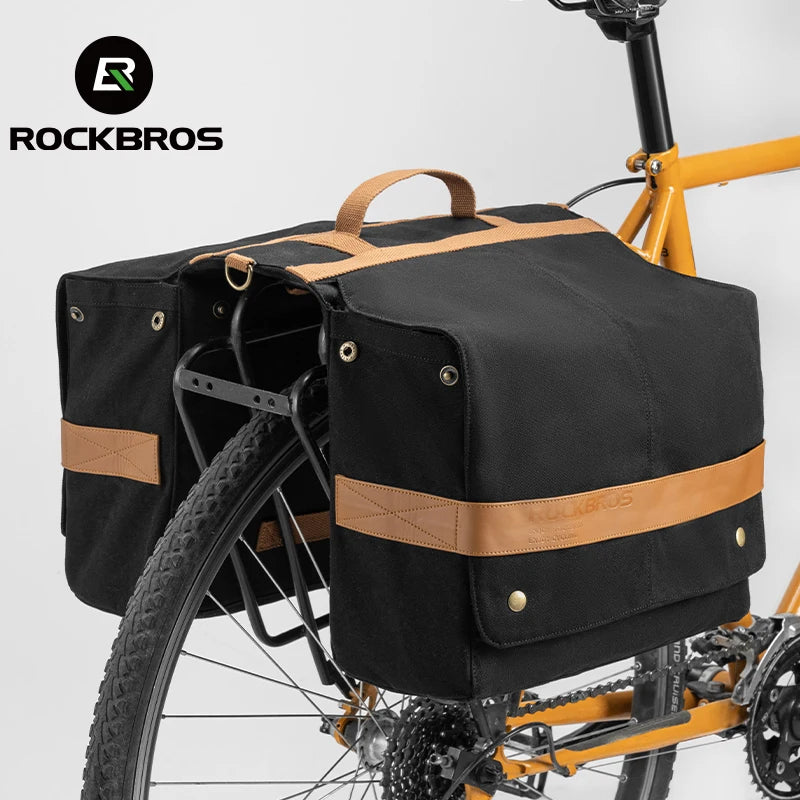 ROCKBROS Saddle Pannier Rack Bag Rear Large Capacity Hanger Bag Double Carrying Bag Fahrradtasche
