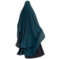 New Eid Ramadan Two-Layer Maxi Chiffon Khimar Breathable Polyester Hijab for Muslim Women Long Prayer Islamic Shawl Niqab