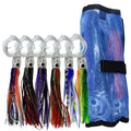 6 Piece Per Pack Soft Bait Resin Octopus Skirts Squid Trolling Boat Gear for Sea Fishing Target Species Trolling Lure