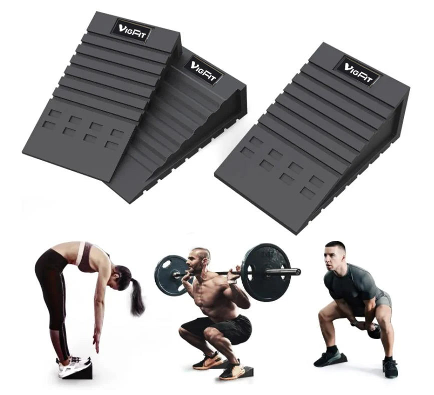 Adjustable Rubber Squat Wedge Block Squat Wedge Ramp for Deadlift Fit for Half Rack