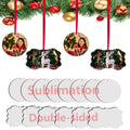 Sublimation Christmas Ornaments Blank Double Sided 2022 Christmas Mdf Round Sublimation Ornaments Blanks