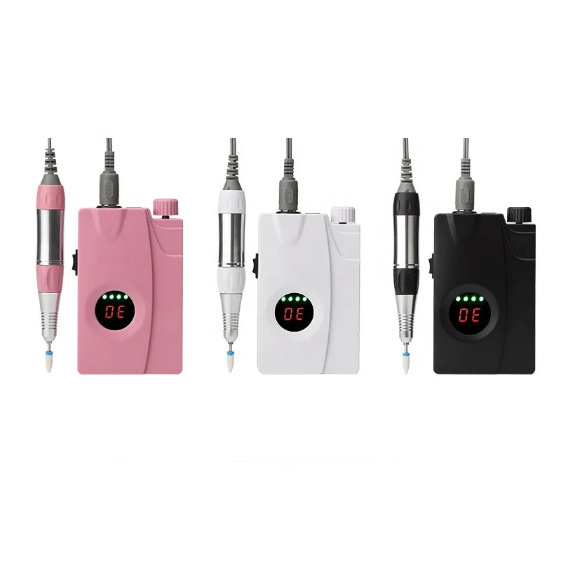 30000RPM Rechargeable Portable Electric Nail Drill Machine Cordless Manicure Pedicure Kit Set