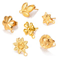 Hot Design Stainless Steel Studs Earring Posts DIY Jewelry Making Flower Earrings Accessories for Custom Jewelry Components