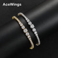 BB229 Brass Cubic Zircon Tennis Bracelets for Men and Women Hip Hop Jewelry