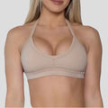 Lightweight Quick-Drying Yoga Bra V-Neck Vest Sexy Outdoor Running Fitness Sports Bra Cutout Crisscross Shoulder Strap
