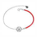 S925 Sterling Silver Moissanite Red Cord Bracelet Premium Product Category