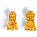 Food Grade  BPA Free Buddha Design 3D Silicone Mold for Candle Resin Gypsum Crafts Making Silicone Buddha Statue Mold