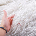 Hisenlee Acrylic 4-20MM Highlight Imitation Pearl Beads White/Ivory Polished Straight Hole 500G/Bag DIY Costume Bracelet Garment