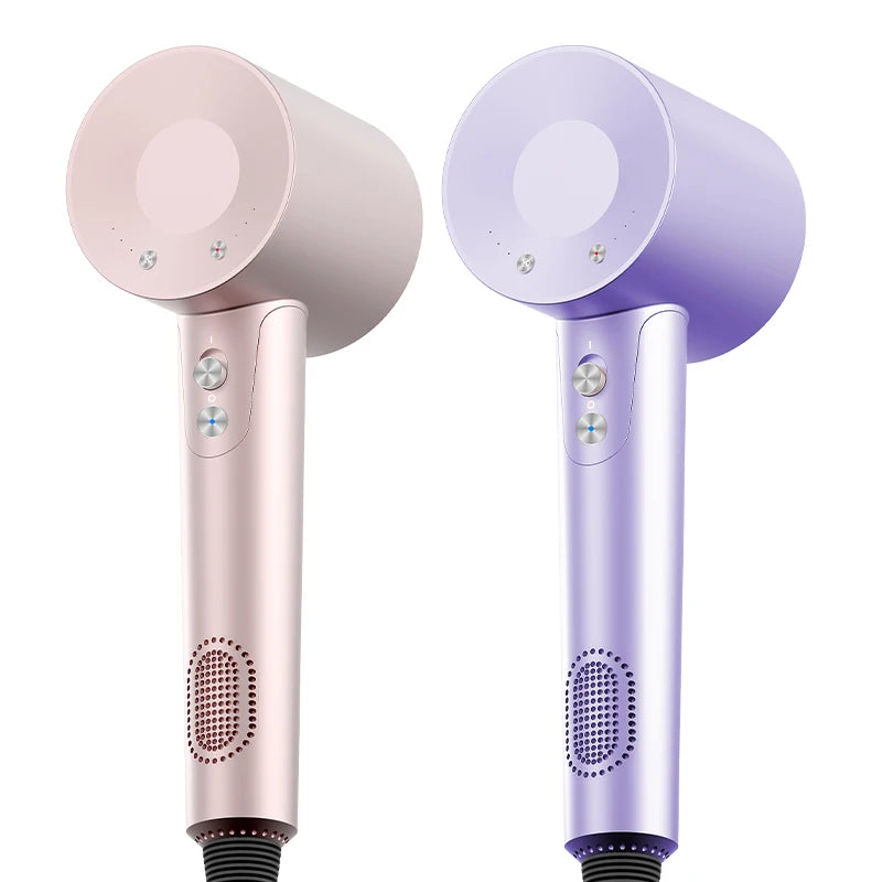 Powerful High-Speed Ionic Hair Dryer and Straightener Set Professional Concentrator Nozzle Foldable Metal Design