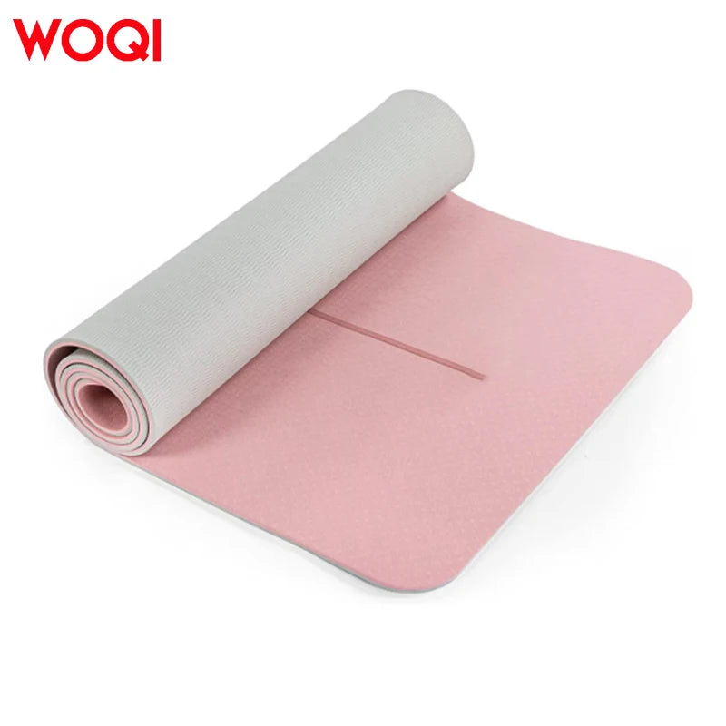 WOQI Yoga Mat Anti slip Pilates Fitness Mat Environmental protection Tear Proof 1/4 "thick Female Yoga Mat
