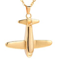 Stainless Steel Airplane Urn Pendant Memorial Plane Cremation Army Necklace Keepsake Ash Holder Airplane Urn Cremation for Ashes