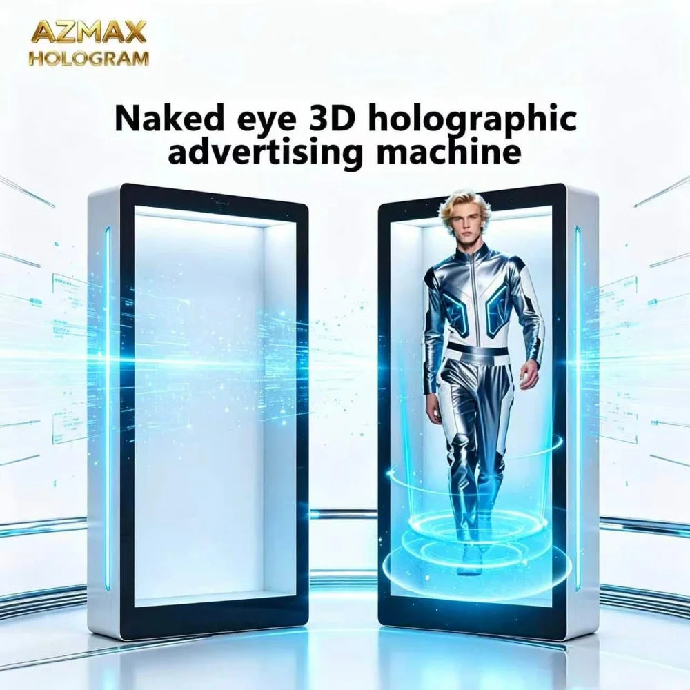AZMAX Innovative 8-Inch 3D Hologram LED Light Box Creative Display Rack for Effective Visual Advertising Equipment MegaBDM