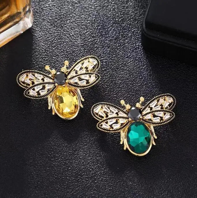 Fashion Temperament Small Cute Brooch Rhinestone Zircon Cute Animal Alloy Jewelry Brooches for Women Girls