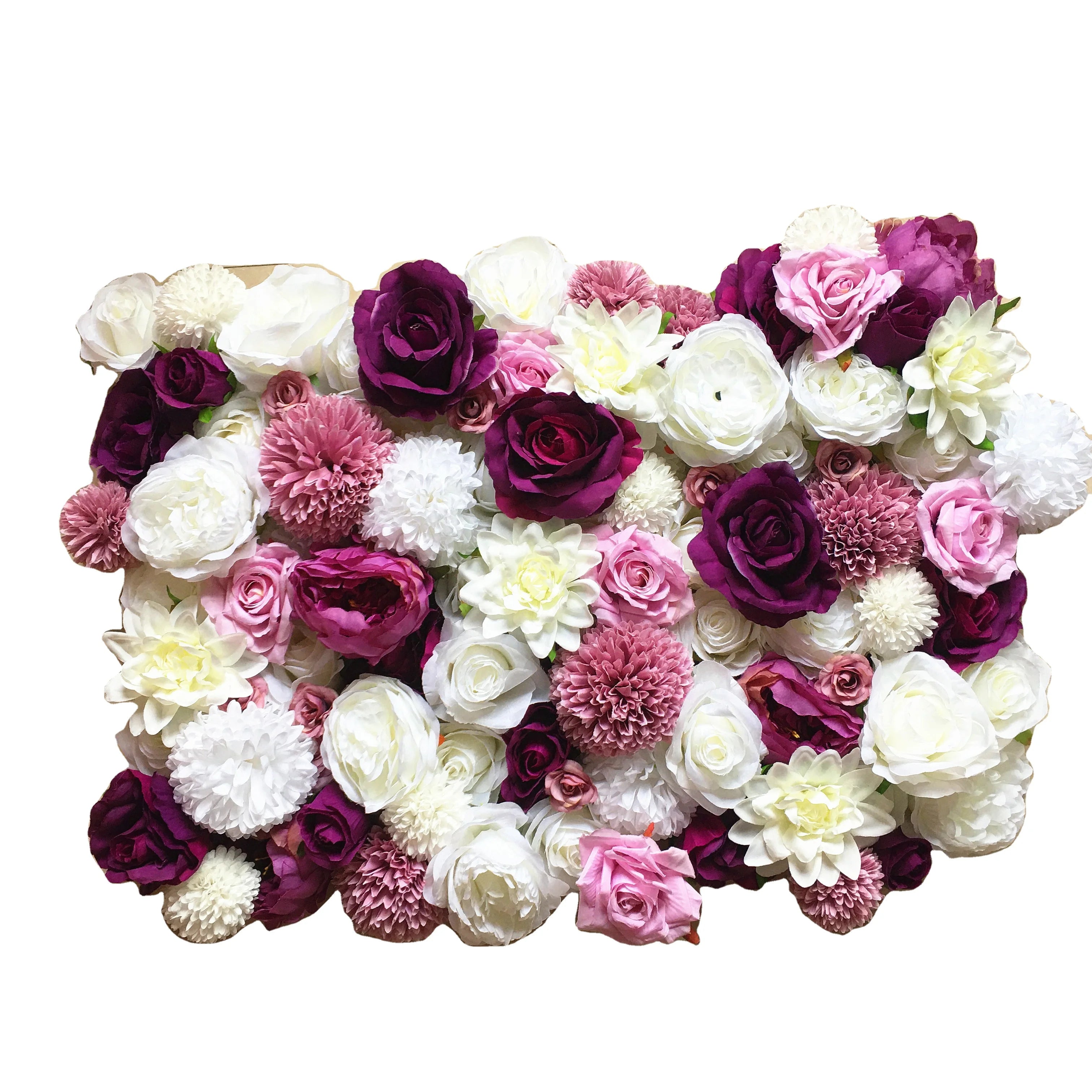 SPR New Arrival Professional Simple Silk Artificial Flower Wall Panels with Custom Size Fast Delivery for Wedding Hotel Decor
