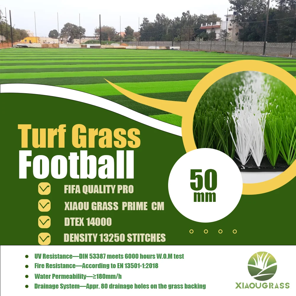 50mm Infill Sports Flooring Soccer Turf Artificial Grass Synthetic Carpet for Football Pitches