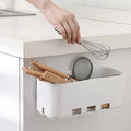 Wall-mounted Plastic Under Sink Storage Rack Pull Out Cabinet Drawer Basket Multi-function Storage Box Storage Shelf with Hanger