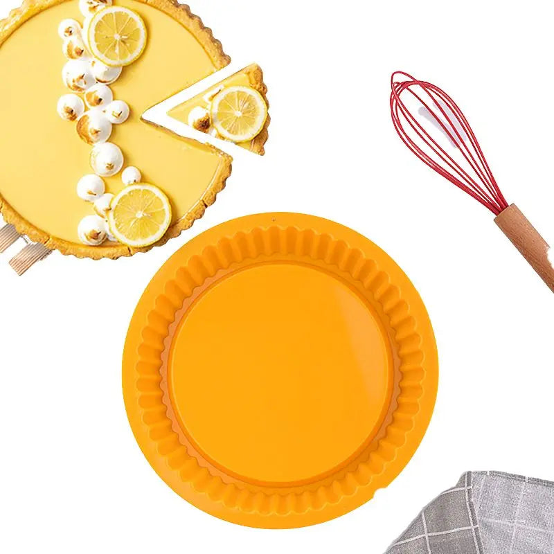Hot Sale Custom Lace Shaped Food Grade Silicone Pizza Tray and Cake Mold Pan for Baking Turntable Tool with OPP Bag Packaging